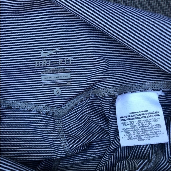 NIKE dri- fit leggings white navy stripes size S - Picture 4 of 6